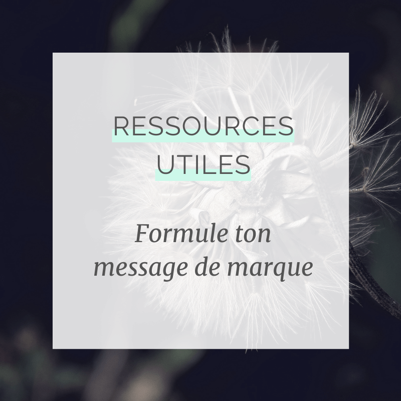 Formule ton message de marque