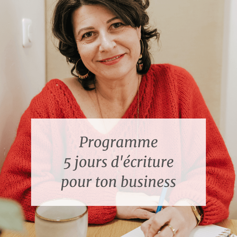 Ecriture et entrepreneuriat : Programme 5 jours d'écriture pour ton business