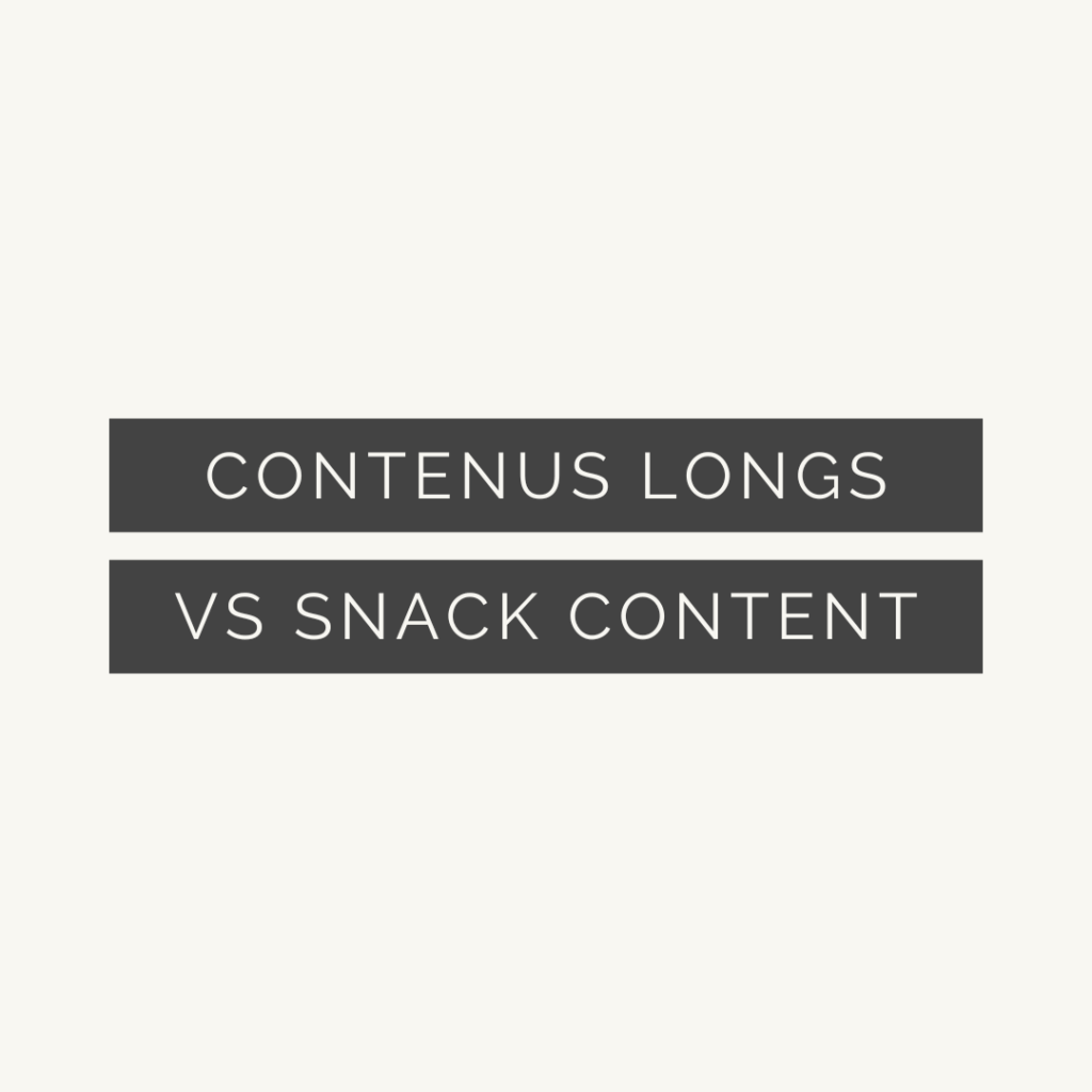Contenus longs versus snack content
